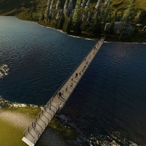 sendero flotante