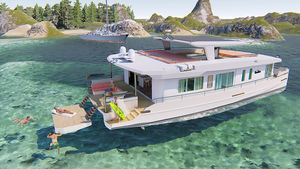 yate a motor catamarán
