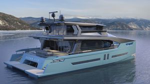 yate a motor catamarán 1