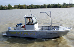 barco profesional embarcación de servicio portuario / fueraborda / de aluminio