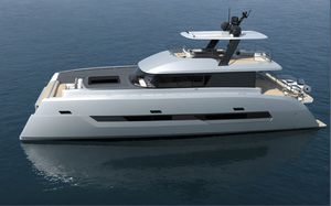 yate a motor catamarán 1