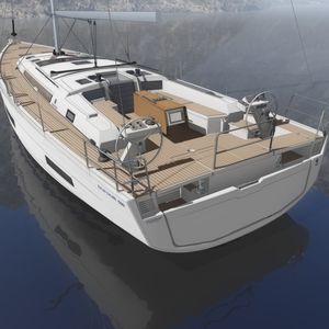 yate de vela de crucero / con popa abierta / de fibra de vidrio / con 6 camarotes