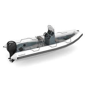 embarcación neumática fueraborda / semirrígida / con consola central / para pesca submarina
