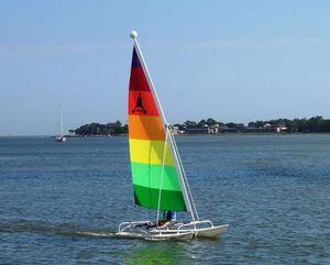 catamarán deportivo de recreo / cat boat