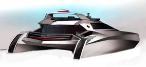 yate a motor catamarán 1