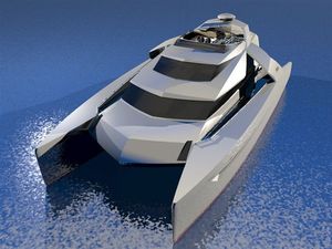 yate a motor catamarán 1