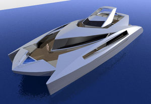 super-yate de lujo catamarán a motor