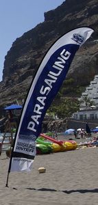 bandera de playa para paracaídas ascensionales