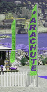 bandera de playa para paracaídas ascensionales