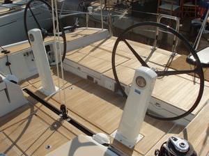soporte de rueda de timón para velero