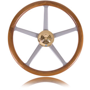 volante para barco de motor de teca 1