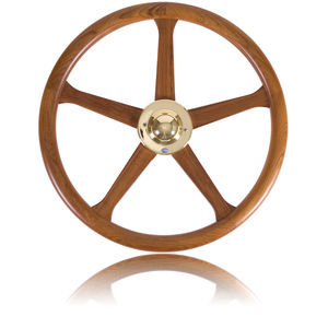 volante para barco de motor de teca 1