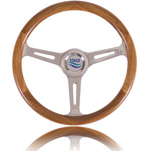 volante para barco de motor de teca 1