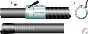 pala para kayak / de aguas tranquilas / asimétrica / doble