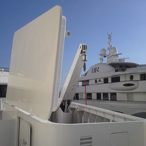 pescante para yate / hidráulico / telescópico / pivotante
