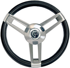 volante para barco de motor barnizado con poliuretano