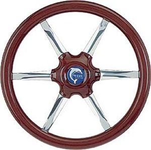 volante para barco de motor de madera
