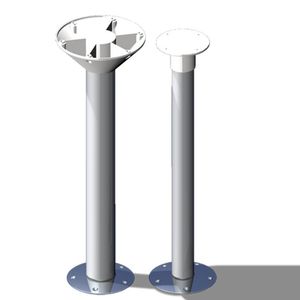 pie de mesa para barco de acero inoxidable