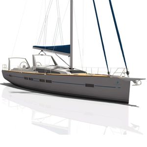 yate de vela de crucero / con popa abierta / con deck saloon / de aluminio