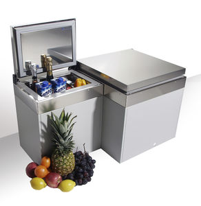 refrigerador para barco / para yate / colocación libre / de acero inoxidable