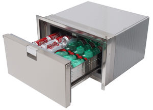 refrigerador para barco / para yate / colocación libre / de acero inoxidable