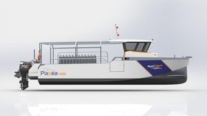barco profesional embarcación de apoyo al buceo / fueraborda