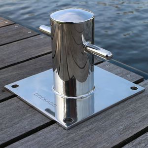 bita de amarre para pantalán / para barco / simple / de acero inoxidable