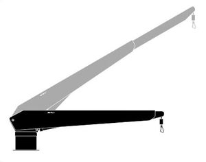 pescante para barco / hidráulico / pivotante / telescópico