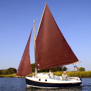 velero clásico / con popa abierta / con bauprés / áurico