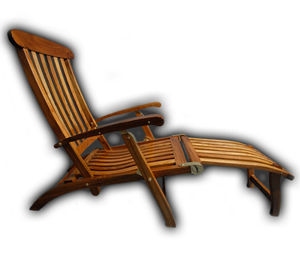 tumbona para yate / plegable / de teca