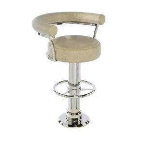 taburete de bar para buque / para yate / de acero inoxidable / base redonda