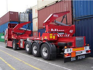 remolque portacontenedores / para terminal portuaria / de autocarga / de carga lateral