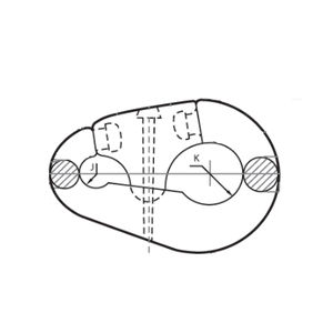 grillete para buque en forma de pera