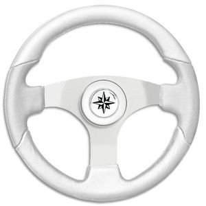 volante para barco de motor barnizado con poliuretano