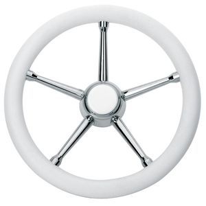 volante para barco de motor barnizado con poliuretano 1