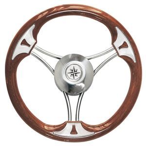 volante para barco de motor de madera 1