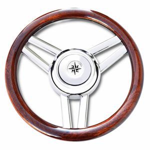 volante para barco de motor de acero inoxidable 1