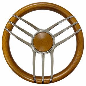 volante para barco de motor barnizado con poliuretano 1