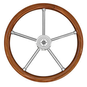 volante para barco de motor de caoba 1