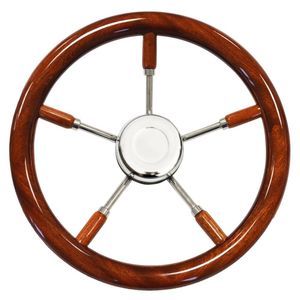 volante para barco de motor de teca 1
