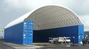 hangar para reparación de barcos