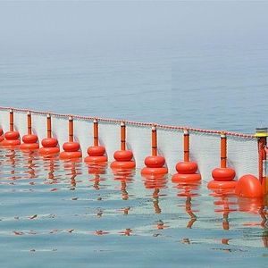 barrera de contención / flotante / permanente / para puerto