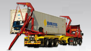 remolque portacontenedores / para terminal portuaria / de carga lateral / de autocarga