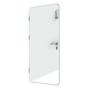 puerta para buque / para yate / semiestanca / con paneles de vidrio