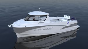 barco de motor de pesca-paseo fueraborda