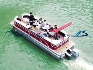 barco pontón fueraborda