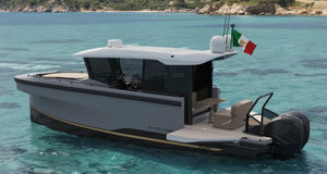 barco cabinado fueraborda