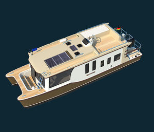 barco casa catamarán / fueraborda / con fly / trawler