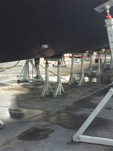 pie de puesta en dique para barco de motor 1