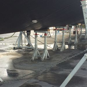pie de puesta en dique para barco de motor 1